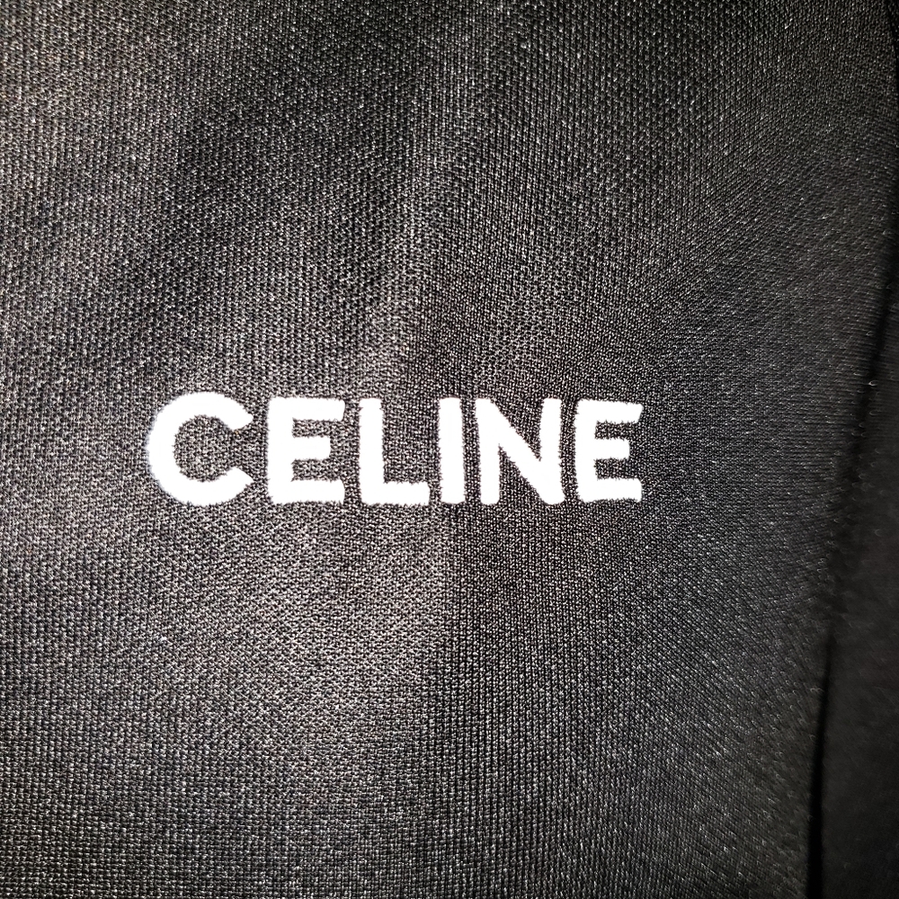 Celine black white zipper track suit jacket M